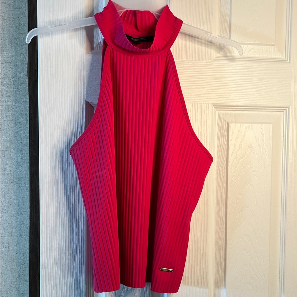 Marc New York Bright Pink Ribbed Top